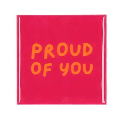 Tegeltje Proud Paars 10X10X1CM