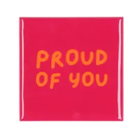 Tegeltje Proud Paars 10X10X1CM - thumbnail