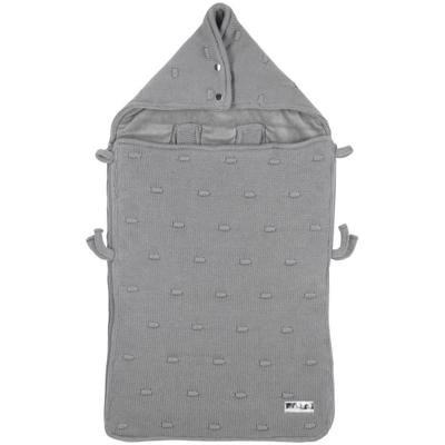 Meyco autostoel voetenzak Knots grijs Meyco autostoel voetenzak Knots grijs