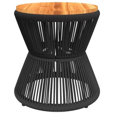 Salontafel met draad 45x44 cm massief acaciahout