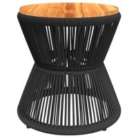 Salontafel met draad 45x44 cm massief acaciahout - thumbnail