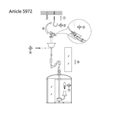 Steinhauer HanglampPimpernel 25cm oud messing - 5972BR
