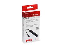 Equip USB-Hub USB-C (USB 3.2 Gen 2) multiport hub 4 poorten Zwart - thumbnail