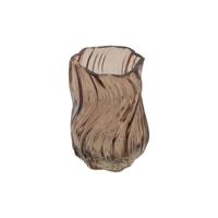 Theelicht Esli bruin Ø8xH10,5cm - thumbnail