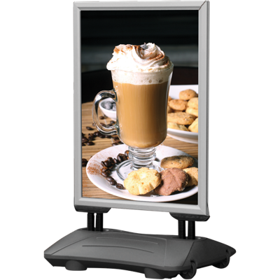 Stoepbord | 100% waterdicht | 70x100cm | zilver | 1 stuks