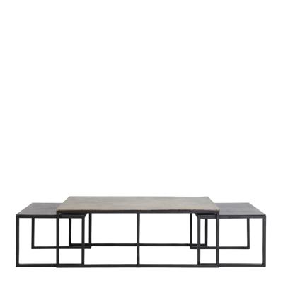 Light & Living Bijzettafel 'Kumalu' Set van 3 stuks max, brons antiek