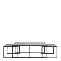 Light & Living Bijzettafel 'Kumalu' Set van 3 stuks max, brons antiek - thumbnail