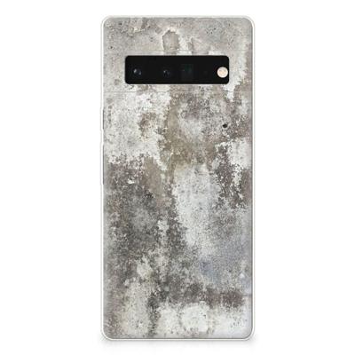 Google Pixel 6 Pro | TPU | Siliconen hoesje | Beton Print