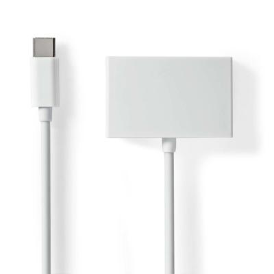 Nedis CCGP65900WT01 Usb-c™ Adapter Usb 2.0 Usb-c™ Male 3,5 Mm Female 0.10 M Rond Vernikkeld Abs / Pvc Wit Envelop