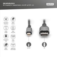 Digitus DB-340106-020-S DisplayPort-kabel DisplayPort / Mini-displayport Aansluitkabel DisplayPort-stekker, Mini DisplayPort-stekker 2 m Zwart Afgeschermd, - thumbnail