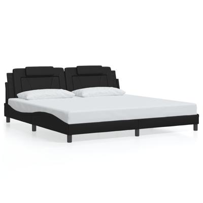 Bedframe "Viana" zonder matras kunstleer zwart 200x200 cm