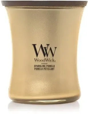 Woodwick Sparkling Pomelo Medium Candle - Champagne