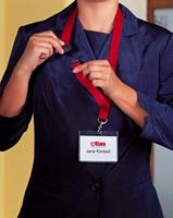 Textielkoord Durable 8137 met karabijnhaak geel | 10 stuks - thumbnail