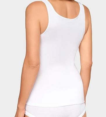 Dames hemd met kant - Angela - Kanten onderhemd - Singlet - 100% katoen