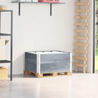 VidaXL Palletopzetranden 2 st 80x60 cm massief grenenhout grijs - thumbnail