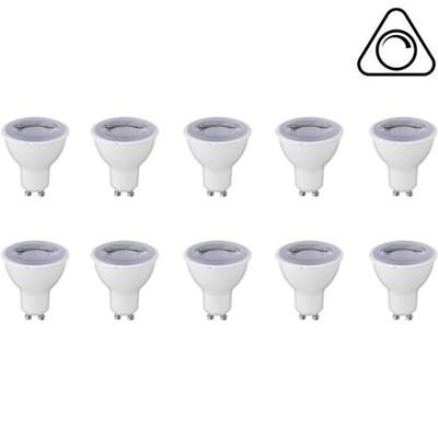 LED Spot 10 Pack - GU10 Fitting - Dimbaar - 6W - Helder/Koud Wit 6400K