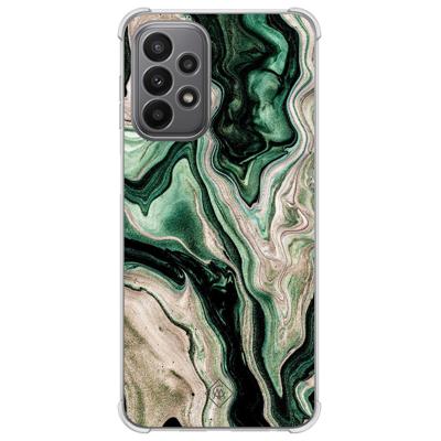 Samsung Galaxy A23 shockproof hoesje - Green waves Samsung Galaxy A23 shockproof hoesje - Green waves