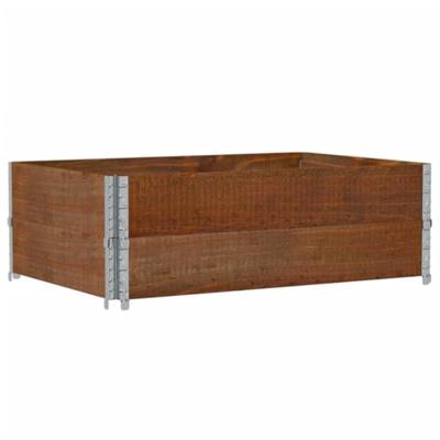 VidaXL Palletopzetranden 2 st 120x80 cm massief grenenhout bruin