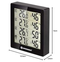 Bresser Optik Quadro Thermo- en hygrometer Zwart - thumbnail