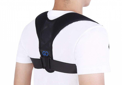 GO Medical Bovenrug Rugrechthouder - 1 - Zwart