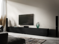 Tv-meubel KINGSTON 2 klapdeuren 245 cm zwarte eik - thumbnail