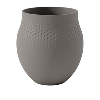Villeroy & Boch Manufacture Collier Taupe Vaas Perle L 18cm Villeroy & Boch Manufacture Collier Taupe Vaas Perle L 18cm