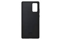 Leather Cover EF-VN980 - Achterzijde behuizing voor mobiele telefoon - leer - zwart - voor Galaxy Note20, Note20 5G - thumbnail