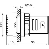 TRU COMPONENTS 140412 LED-signaallamp Groen 230 V/AC - thumbnail