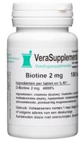 VeraSupplements Biotine 2 mg Tabletten - thumbnail