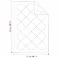 Zomer Dekbed met kussen 2 pcs Wit Microvezel - thumbnail