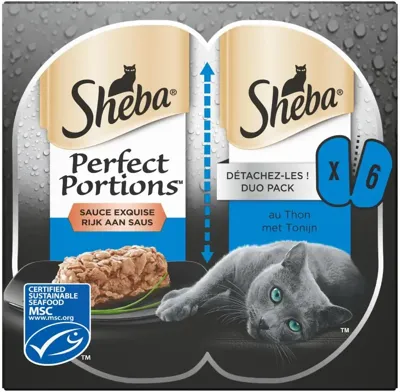 Natvoer tonijn voor volwassen katten 3x(2x7.5g) multipack Sheba - Sheba