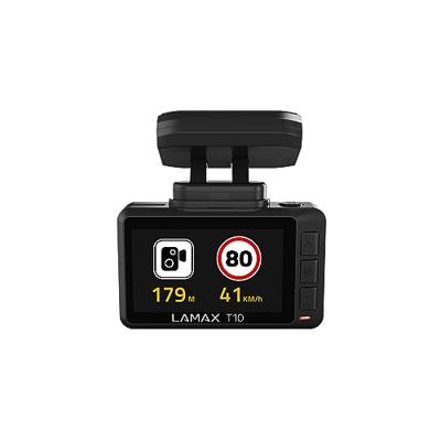Lamax T10 Dashcam met GPS Kijkhoek horizontaal (max.): 170 ° Gegevensweergave in video, G-sensor, WDR, Videoloop, Automatische start, GPS met radarherkenning,