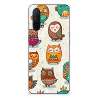 OnePlus Nord CE 5G | TPU Hoesje | Vrolijke Uilen - thumbnail