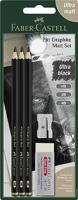 Faber Castell Grafietpotlood Pitt Mat set van 3 - thumbnail