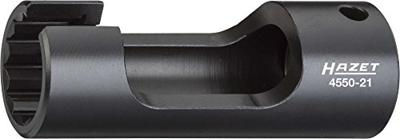 HAZET Injectieleidingsleutel 4550-21 · 1/2 inch (12,5 mm) vierkant hol · Buitentwaalfkant profiel · SW 21 mm