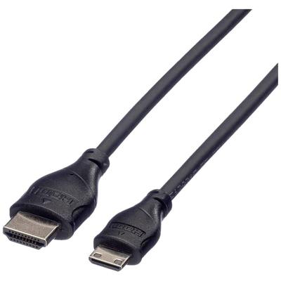 ROLINE Monitorkabel HDMI High Speed met Ethernet, HDMI Male - Mini HDMI Male, 0,8 m ROLINE Monitorkabel HDMI High Speed met Ethernet, HDMI Male - Mini HDMI Male, 0,8 m
