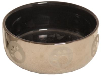 Katteneetbak royal zilver/zwart 13 cm Eet-en-drinkbakken-kat Gebr. de Boon - Gebr de boon