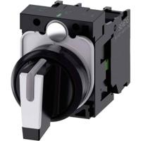 Siemens 3SU11002BL601NA0 3SU1100-2BL60-1NA0 Knevelschakelaar Zwart, Wit 2 x 45 ° 1 stuk(s) - thumbnail