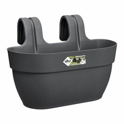 ELHO - Bloempot - Vibia Campana Easy Hanger Medium - Antraciet - Buitenbalkon - L 24,1 x B 36 x H 26,5 cm