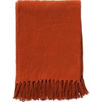 Dutch Decor Plaid 140x180 cm - JUNE - deken van geweven katoen - oranj - thumbnail