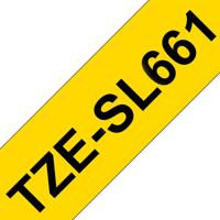 Brother TZESL661 Labeltape zelflaminerend Tapekleur: Geel Tekstkleur: Zwart 36 mm 8 m - thumbnail