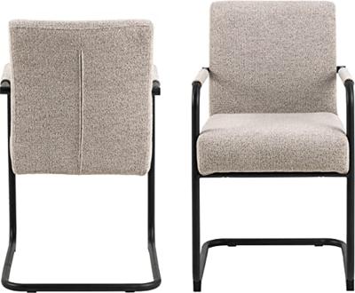 Sohome Eetkamerstoel 'Noud' Bouclé, kleur Beige