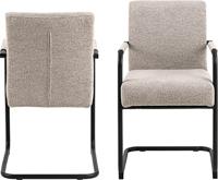 Sohome Eetkamerstoel 'Noud' Bouclé, kleur Beige - thumbnail