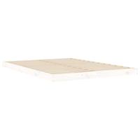Bedframe massief grenenhout wit 135x190 cm Double - thumbnail