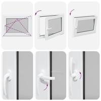 Kelderraam "RISOR" 80x50 cm draai-kiep DIN rechts wit - thumbnail