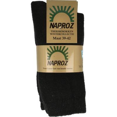 Naproz Thermo Sokken Zwart Maat 39-42 3 Paar