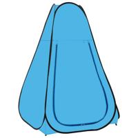 VidaXL Douchetent pop-up blauw - thumbnail