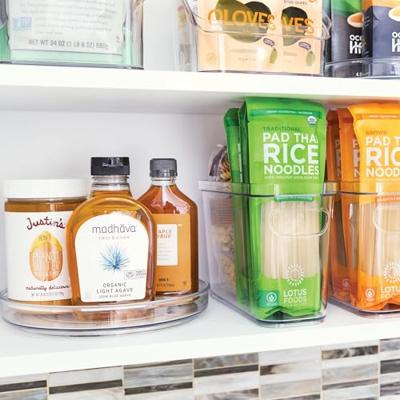 iDesign - Lazy Susan Draaiplateau, 22.9 cm, Kunststof, Transparant - i