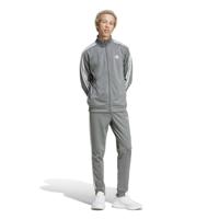 adidas Basic 3-Stripes Tricot Trainingspak Full-Zip Grijs Wit - thumbnail