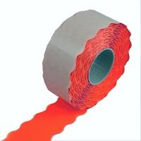 Etiket 26 x 12 mm golfrand rood permanent - thumbnail